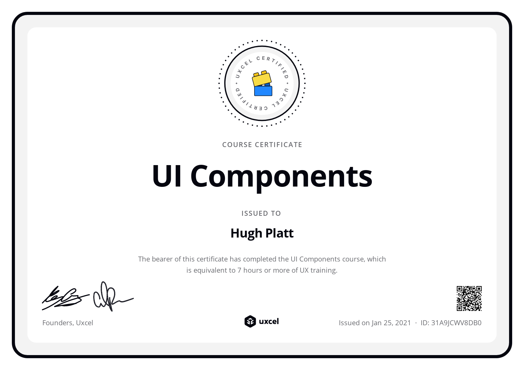 Hugh Platt's certificate